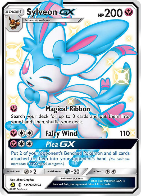 Sylveon GX SV76/SV94 Shiny Holo Rare Shiny Vault Pokémon card