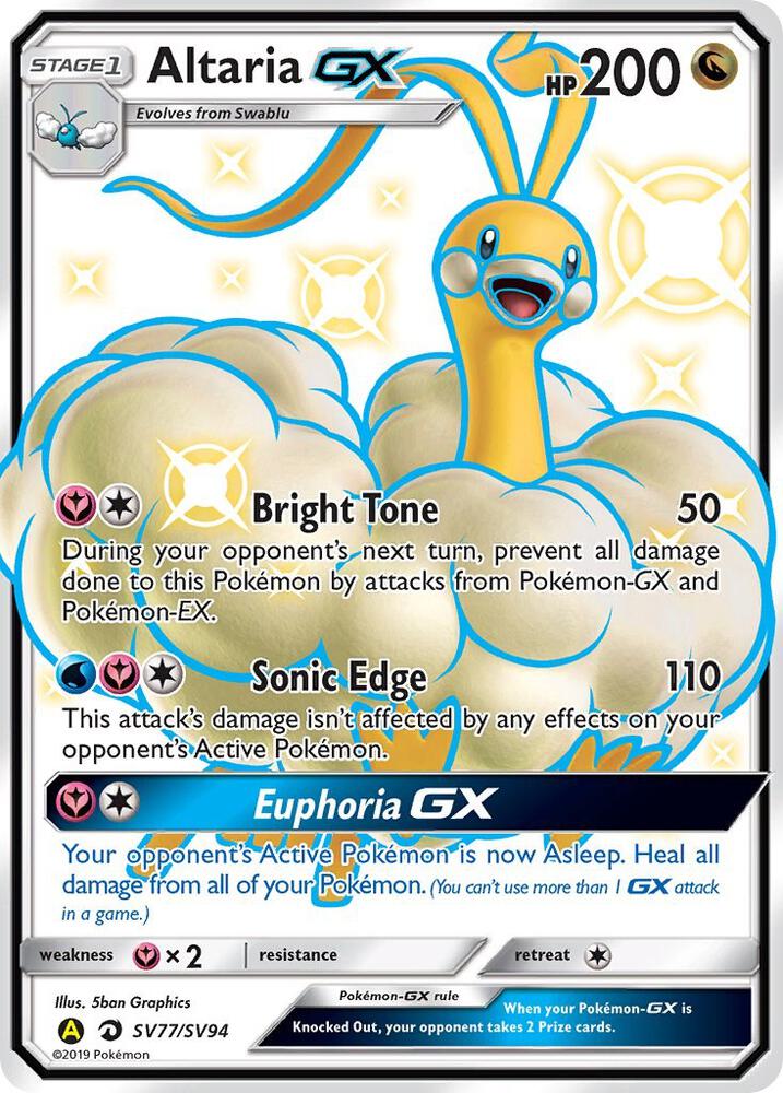 Altaria GX - SV77/SV94 Shiny Holo Rare Hidden Fates: Shiny Vault