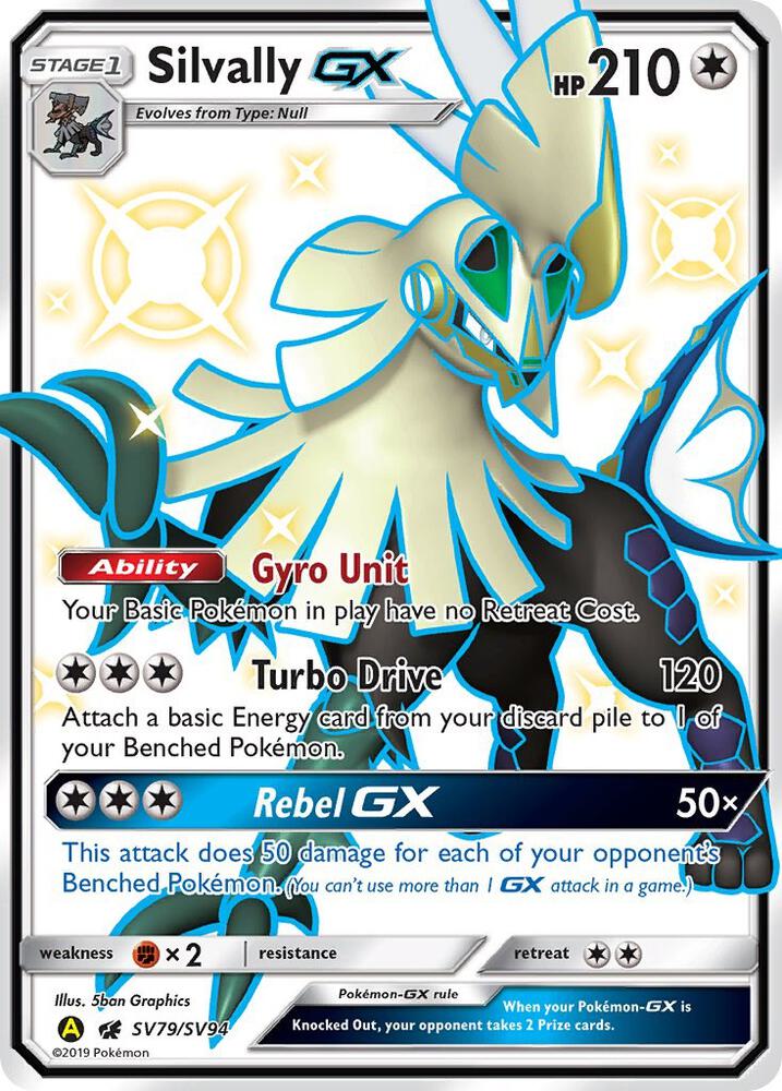Silvally GX SV79/SV94 Shiny Holo Rare Shiny Vault Pokémon card
