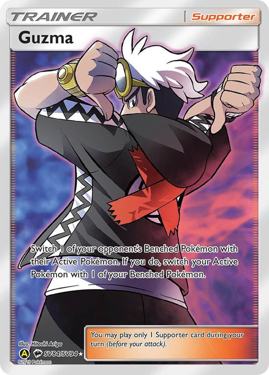 Guzma SV84/SV94 Shiny Holo Rare Shiny Vault Pokémon card