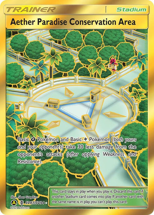 Aether Paradise Conservation Area - SV87/SV94 Shiny Holo Rare Hidden Fates: Shiny Vault