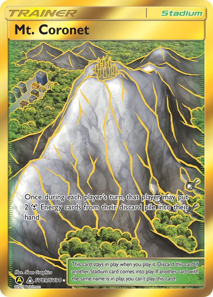 Mt. Coronet SV89/SV94 Shiny Holo Rare Shiny Vault Pokémon card