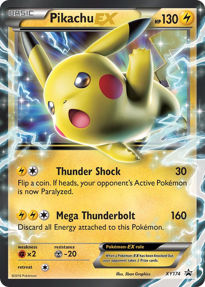 Pikachu EX - XY174 XY174 Promo Jumbo Cards Pokémon card