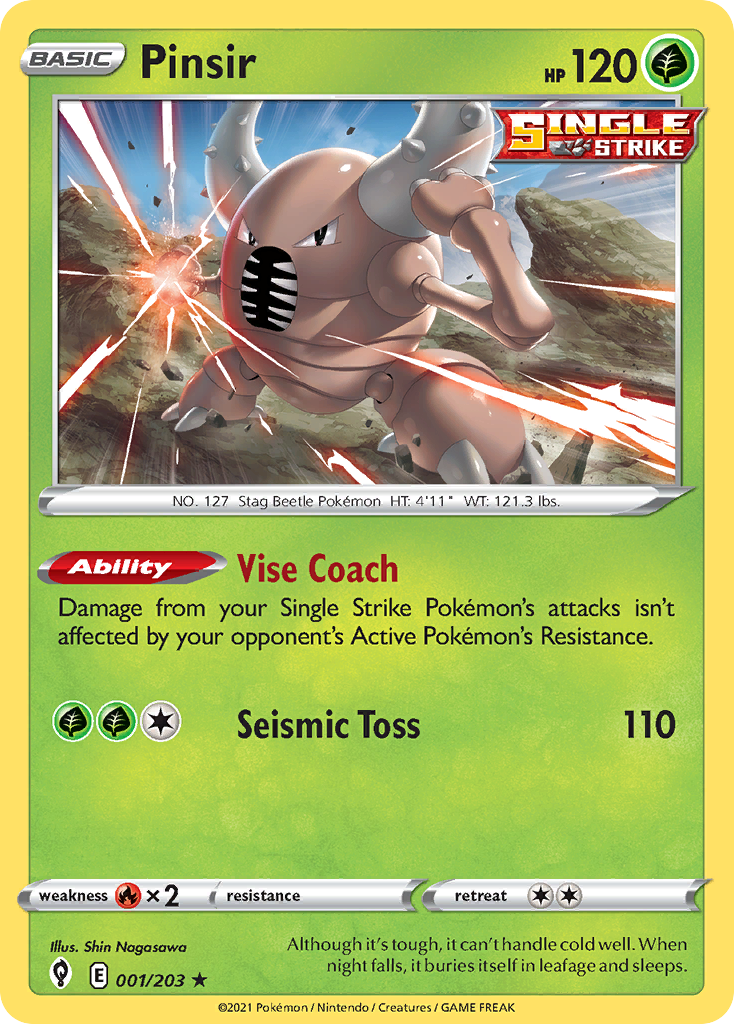 Pinsir 001/203 Rare Evolving Skies