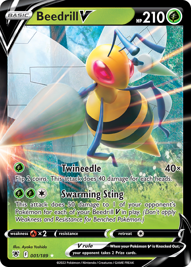 Beedrill V 001/189 Rare Holo V Astral Radiance