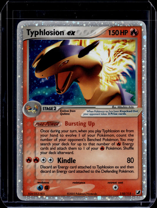 Typhlosion ex Unseen Forces #110/115 Holofoil Pokémon Card (front)