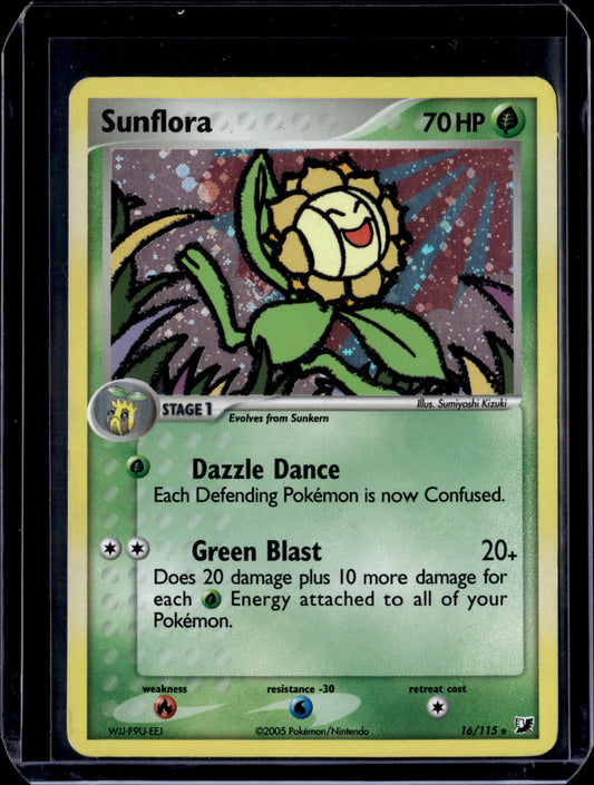 Sunflora Unseen Forces #16/115 Holofoil Pokémon Card (front)