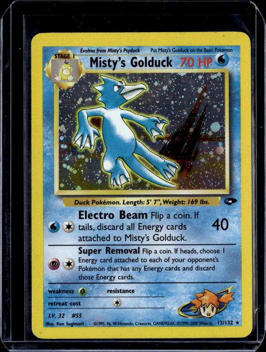 Misty's Golduck Gym Challenge #012/132 Unlimited Holofoil Pokémon Card (front)