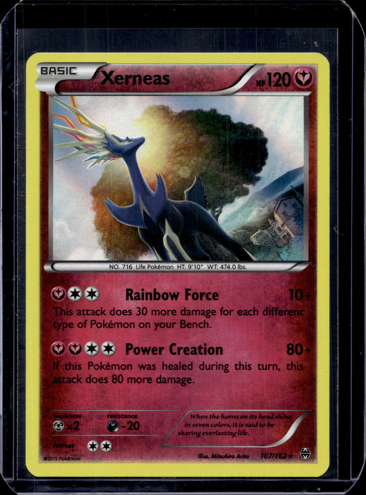Xerneas XY - BREAKthrough #107/162 Holofoil Pokémon Card (front)