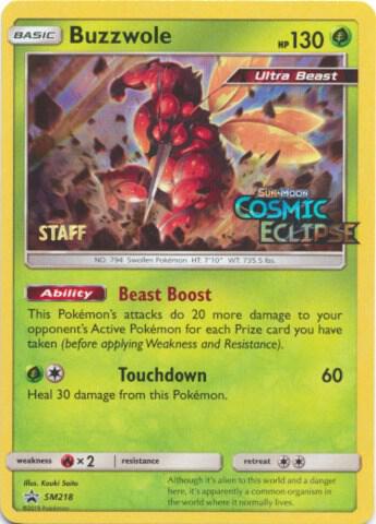 Buzzwole - SM218 (Prerelease) [Staff] SM218 Promo SM Promos Pokémon card