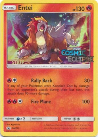 Entei - SM219 (Prerelease) [Staff] SM219 Promo SM Promos Pokémon card