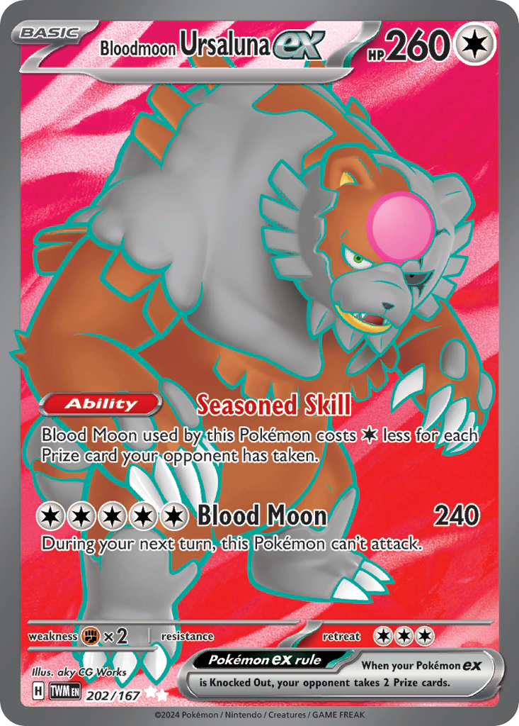 Bloodmoon Ursaluna ex 202/167 Ultra Rare Twilight Masquerade