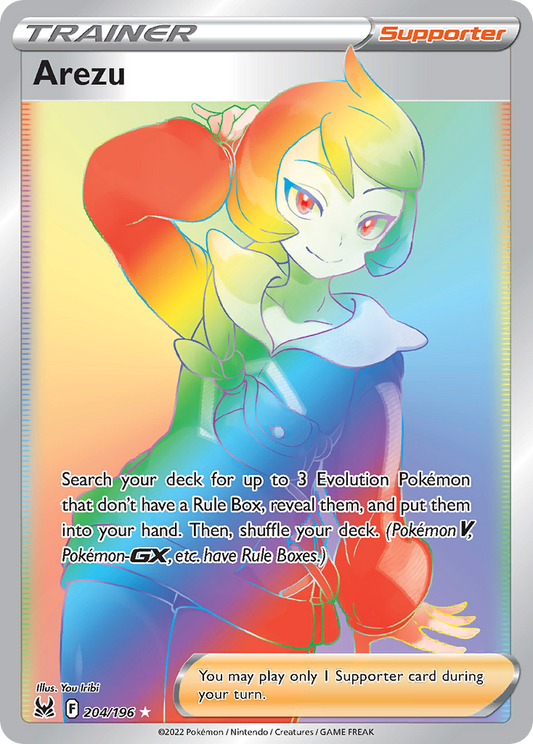 Arezu 204/196 Rare Rainbow Lost Origin