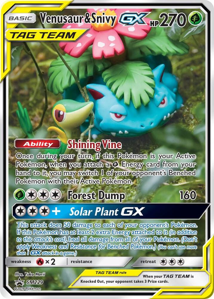 Venusaur & Snivy GX - SM229 SM229 Promo SM Promos Pokémon card