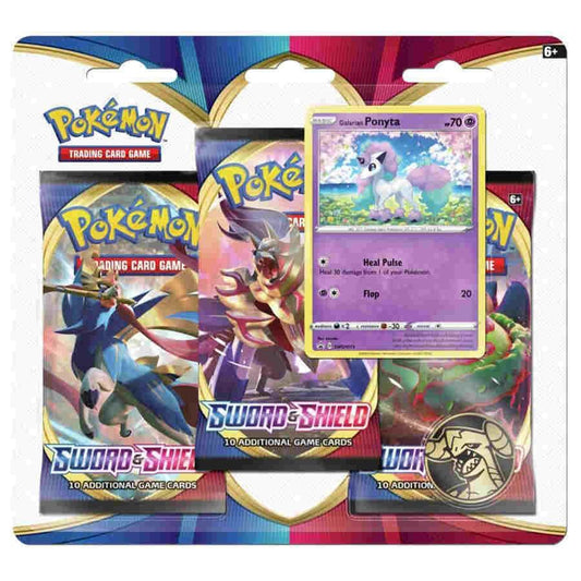 Sword & Shield 3 Pack Blister [Galarian Ponyta] - SWSH01: Sword & Shield Base Set