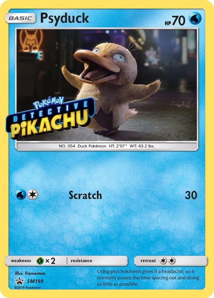 Psyduck - SM199 (Detective Pikachu Stamped) SM199 Promo SM Promos Pokémon card