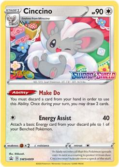 Cinccino - SWSH009 (Prerelease) [Staff] SWSH009 Promo Sword & Shield Promo Cards Pokémon card