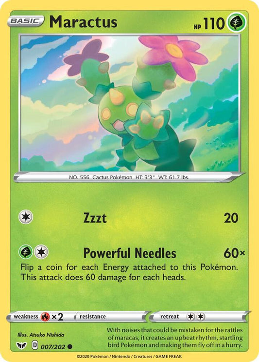 Maractus 007/202 Common Sword & Shield Base Set Pokémon card