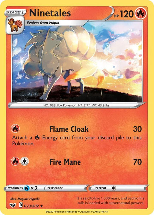 Ninetales 023/202 Rare Sword & Shield Base Set Pokémon card