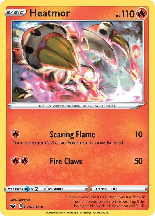 Heatmor 026/202 Uncommon Sword & Shield Base Set Pokémon card