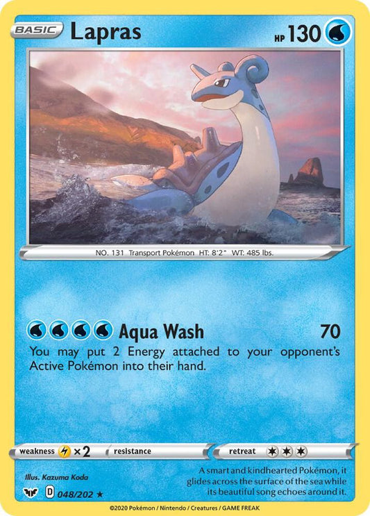 Lapras 048/202 Rare Sword & Shield Base Set Pokémon card