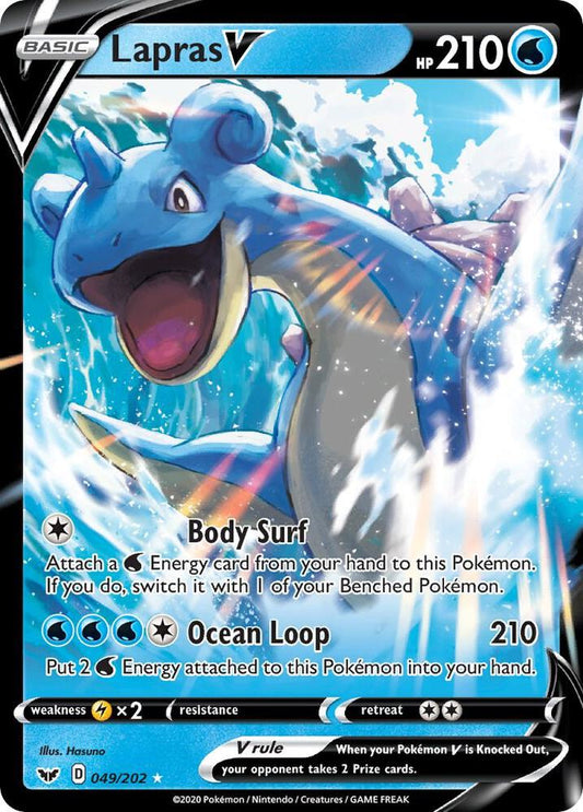 Lapras V 049/202 Ultra Rare Sword & Shield Base Set Pokémon card