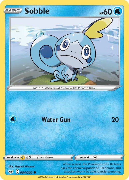 Sobble (054) 054/202 Common Sword & Shield Base Set Pokémon card