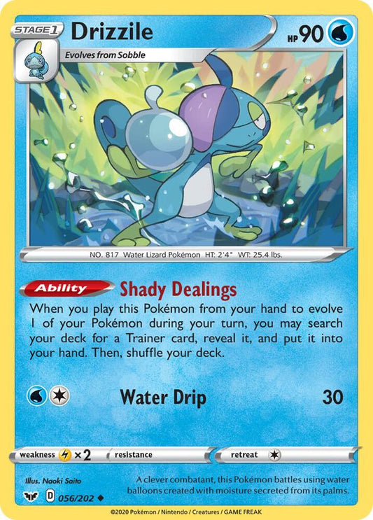 Drizzile (056) 056/202 Uncommon Sword & Shield Base Set Pokémon card