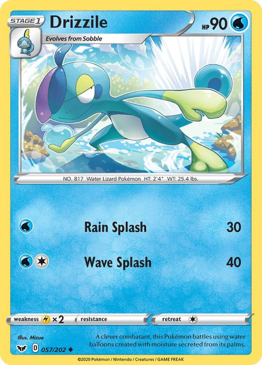 Drizzile (057) 057/202 Uncommon Sword & Shield Base Set Pokémon card