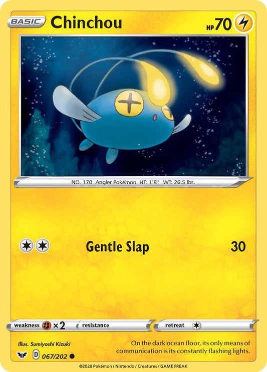 Chinchou (067) 067/202 Common Sword & Shield Base Set Pokémon card
