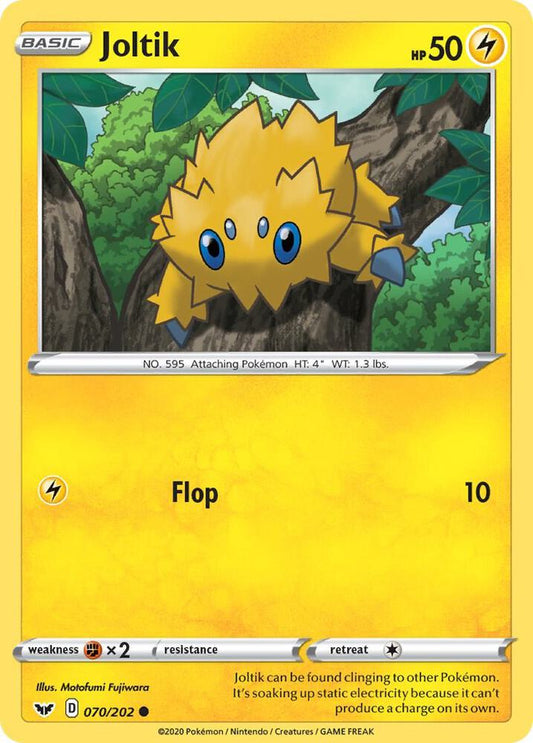 Joltik 070/202 Common Sword & Shield Base Set Pokémon card