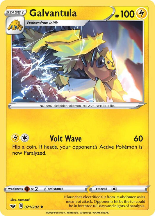 Galvantula 071/202 Uncommon Sword & Shield Base Set Pokémon card
