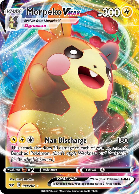 Morpeko VMAX 080/202 Ultra Rare Sword & Shield Base Set Pokémon card