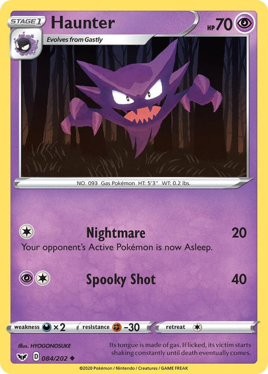 Haunter 084/202 Uncommon Sword & Shield Base Set Pokémon card