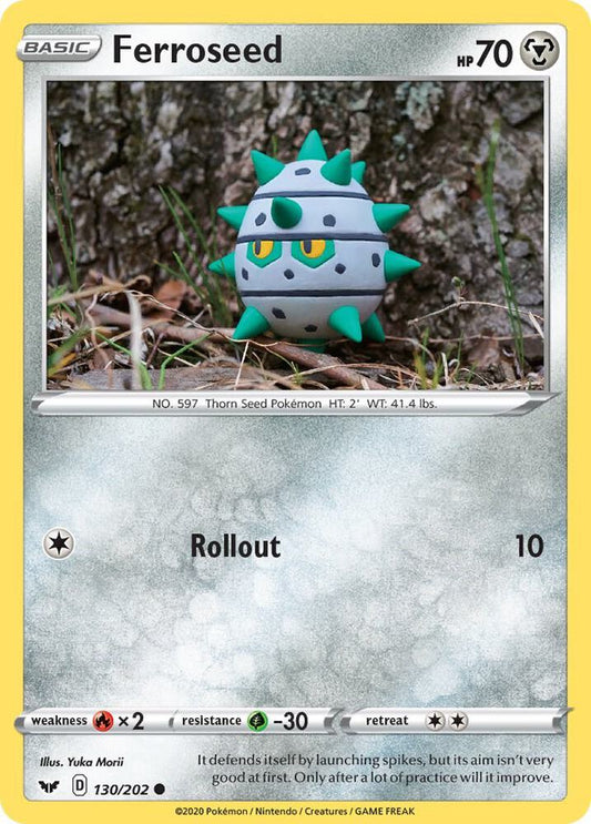 Ferroseed 130/202 Common Sword & Shield Base Set Pokémon card
