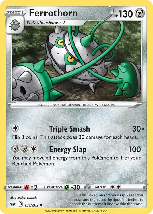 Ferrothorn 131/202 Uncommon Sword & Shield Base Set Pokémon card