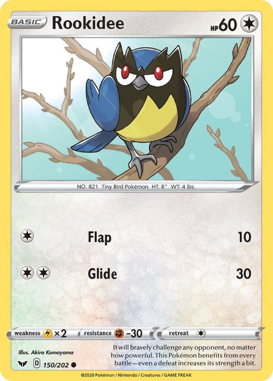 Rookidee 150/202 Common Sword & Shield Base Set Pokémon card