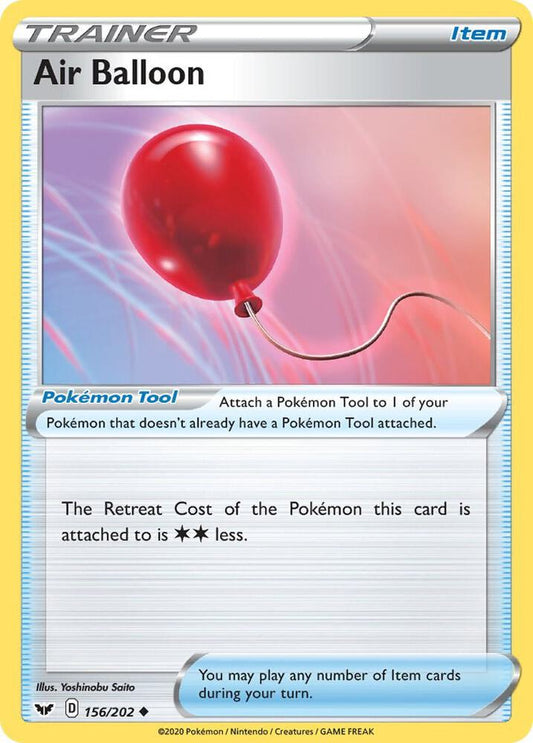 Air Balloon 156/202 Uncommon Sword & Shield Base Set Pokémon card