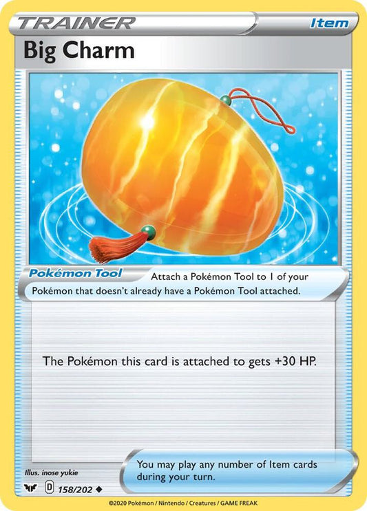 Big Charm 158/202 Uncommon Sword & Shield Base Set Pokémon card