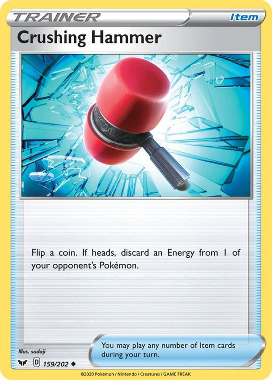 Crushing Hammer 159/202 Uncommon Sword & Shield Base Set Pokémon card