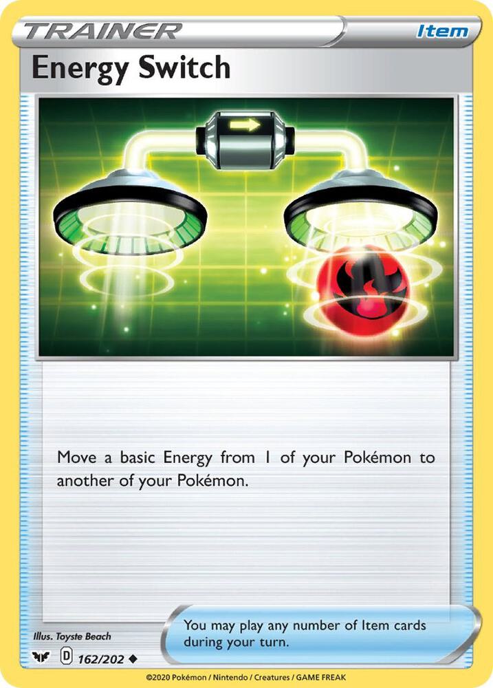 Energy Switch 162/202 Uncommon Sword & Shield Base Set Pokémon card