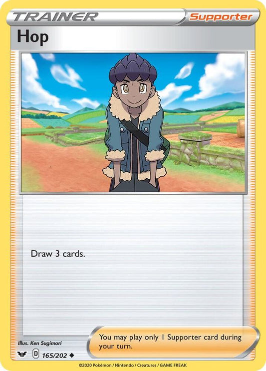 Hop 165/202 Uncommon Sword & Shield Base Set Pokémon card