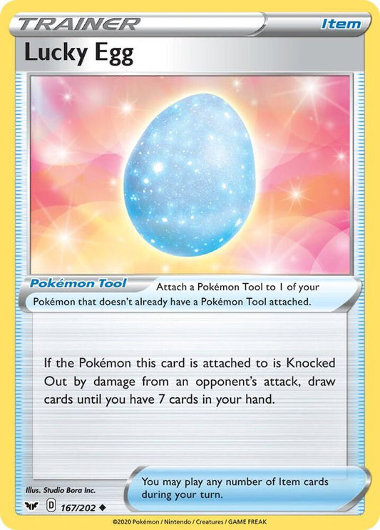 Lucky Egg 167/202 Uncommon Sword & Shield Base Set Pokémon card