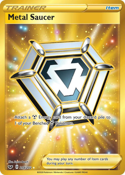 Metal Saucer (Secret) 214/202 Secret Rare Sword & Shield Base Set Pokémon card