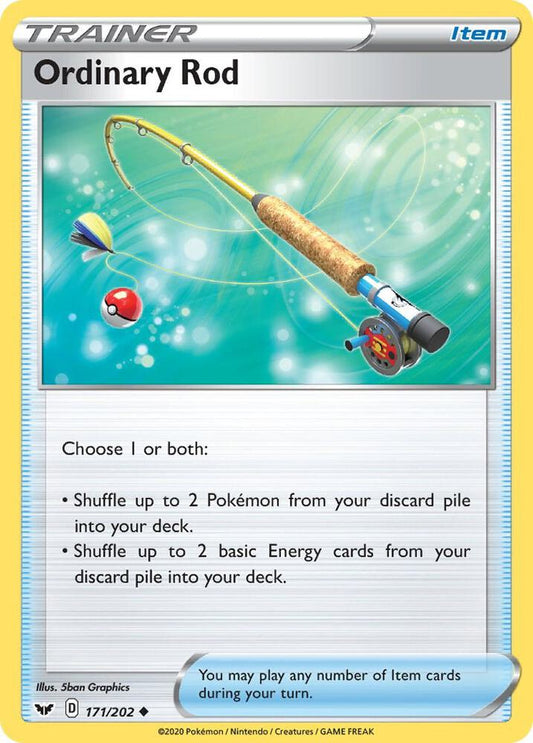 Ordinary Rod 171/202 Uncommon Sword & Shield Base Set Pokémon card