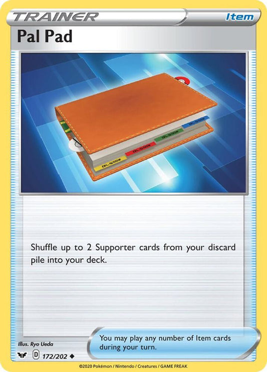 Pal Pad 172/202 Uncommon Sword & Shield Base Set Pokémon card