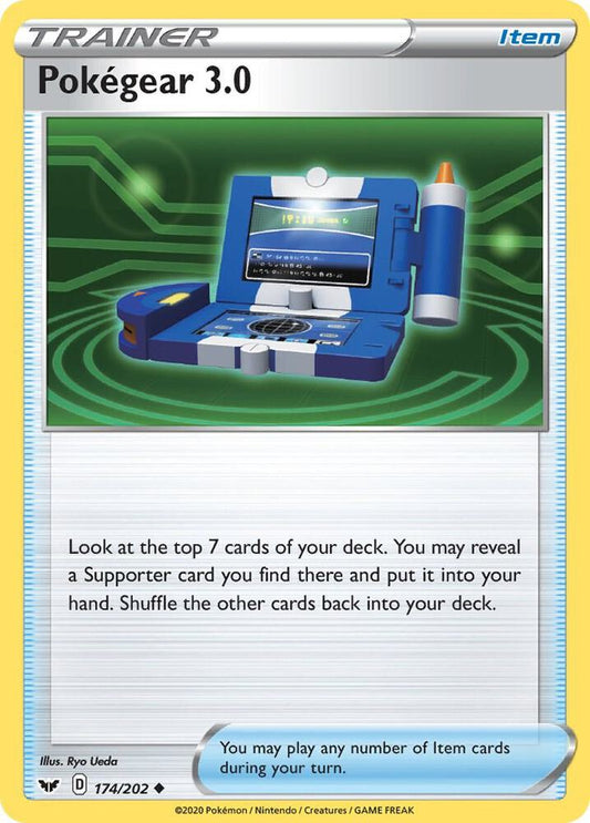Pokegear 3.0 174/202 Uncommon Sword & Shield Base Set Pokémon card