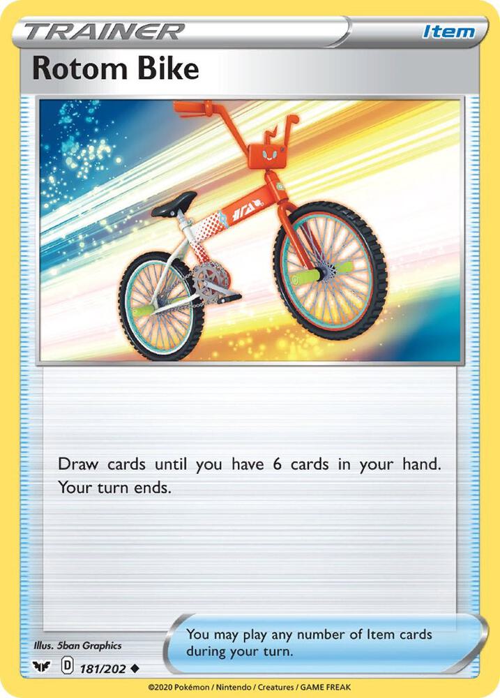 Rotom Bike 181/202 Uncommon Sword & Shield Base Set Pokémon card
