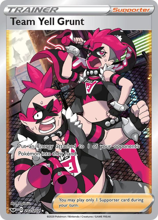 Team Yell Grunt (Full Art) 202/202 Ultra Rare Sword & Shield Base Set Pokémon card