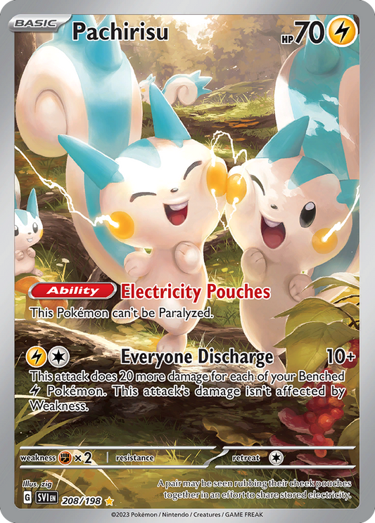 Pachirisu 208/198 Illustration Rare Scarlet & Violet